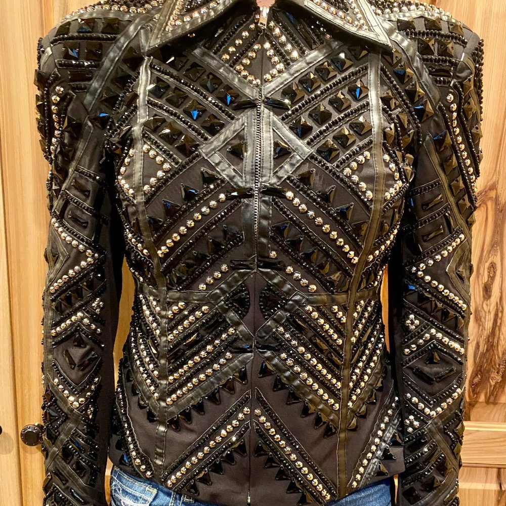 Black & Silver Horsemanship Jacket - Would be great to repurpose